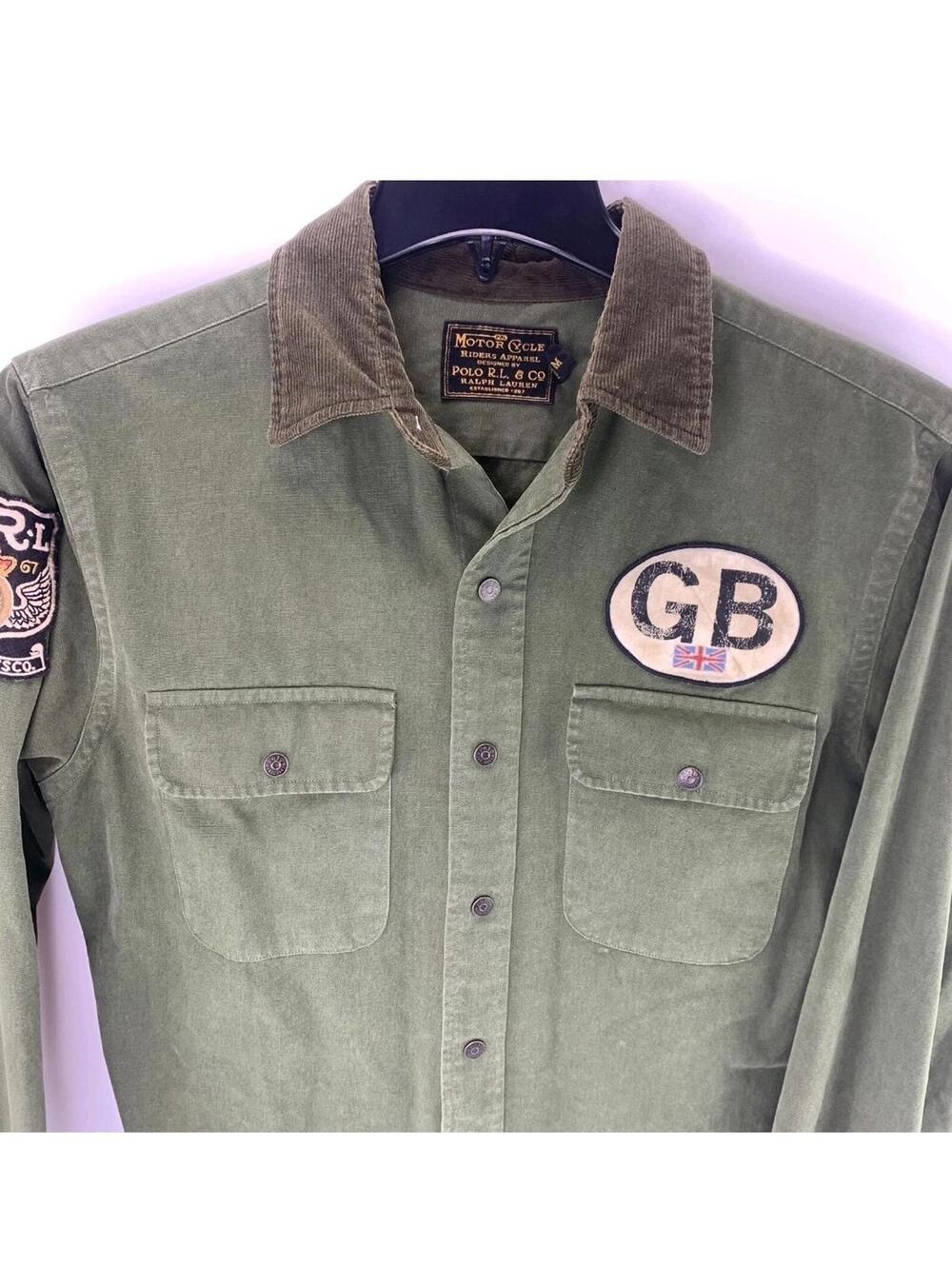 Polo Ralph Lauren Great Britain Motorcycle Riders Shirt Jacket Medium